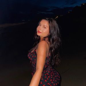 PRINCESS POLLY NODA MIDI DRESS BLACK/RED US 4